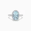 Effy Jewelry Aquarius 14K White Gold Aquamarine and Diamond Ring, 3.45 TCW | Rings
