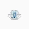 BH Multi Aquarius 14K White Gold Aquamarine and Diamond Ring | Rings