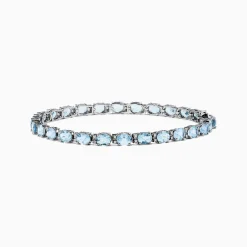 Effy Jewelry Aquarius 14K White Gold Aquamarine Tennis Bracelet 8.23 TCW | Bracelets