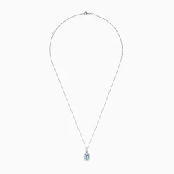 BH Multi Aquarius 14K White Gold Aquamarine and Diamond Pendant, 2.62 TCW | Necklaces & Pendants