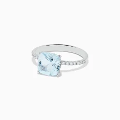 BH Multi Aquarius 14K White Gold Aquamarine and Diamond Ring | Rings