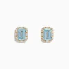 Effy Jewelry Aquarius 14K Yellow Gold Aquamarine and Diamond Earrings | Earrings