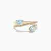 Effy Jewelry Aquarius 14K Yellow Gold Aquamarine and Diamond Ring | Rings