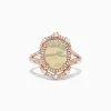 BH Multi Aurora 14K Rose Gold Opal and Diamond Cocktail Ring, 4.06 TCW | Rings