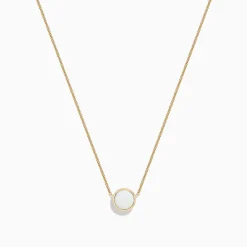 BH Multi Aurora 14K Yellow Gold Bezel Set Opal Necklace, 0.55 TCW | Necklaces & Pendants