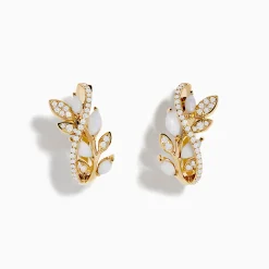 Effy Jewelry Aurora 14K Yellow Gold Opal and Diamond Earrings | Earrings