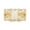 Effy Jewelry Aurora 14K Yellow Gold Opal and Diamond Ring, 0.97 TCW | Rings