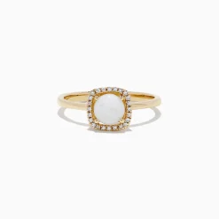 BH Multi Aurora 14K Yellow Gold Opal and Diamond Ring, 0.62 TCW | Rings