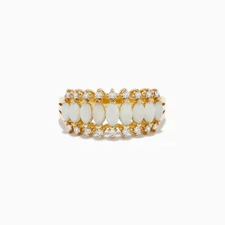 BH Multi Aurora 14K Yellow Gold Opal and Diamond Ring | Rings