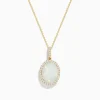 BH Multi Aurora 14K Yellow Gold Opal and Diamond Pendant | Necklaces & Pendants