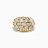 Effy Jewelry Aurora 14K Yellow Gold Opal and Diamond Ring | Rings