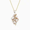 Effy Jewelry Aurora 14K Yellow Gold Opal and Diamond Pendant | Necklaces & Pendants