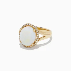 BH Multi Aurora 14K Yellow Gold Opal and Diamond Ring, 2.64 TCW | Rings