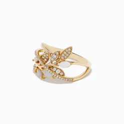 BH Multi Aurora 14K Yellow Gold Opal and Diamond Ring | Rings