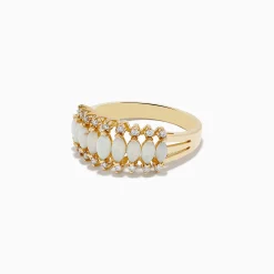 BH Multi Aurora 14K Yellow Gold Opal and Diamond Ring | Rings