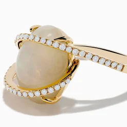 Effy Jewelry Aurora 14K Yellow Gold Opal and Diamond Ring | Rings