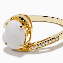 Effy Jewelry Aurora 14K Yellow Gold Opal and Diamond Ring | Rings