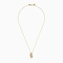 Effy Jewelry Aurora 14K Yellow Gold Opal and Diamond Leaf Pendant | Necklaces & Pendants