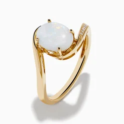 Effy Jewelry Aurora 14K Yellow Gold Opal and Diamond Ring | Rings