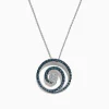 Effy Jewelry Bella Bleu 14K White Gold Blue and White Diamond Pendant, 1.18 TCW | Necklaces & Pendants