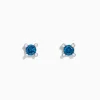 BH Multi Bella Bleu 14K White Gold Blue Diamond Stud Earrings, 0.53 TCW | Earrings