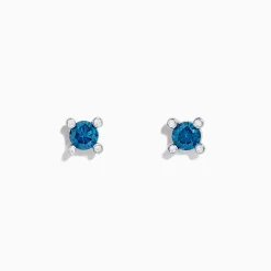 BH Multi Bella Bleu 14K White Gold Blue Diamond Stud Earrings, 0.53 TCW | Earrings