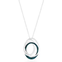 Effy Jewelry Bella Bleu 14K White Gold Blue and White Diamond Pendant, 0.45 TCW | Necklaces & Pendants