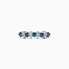BH Bella Bleu 14K White Gold Blue and White Diamond Ring, 0.58 TCW | Rings