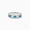 BH Multi Bella Bleu 14K White Gold Blue and White Diamond Ring, 0.42 TCW | Rings