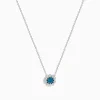 Effy Jewelry Bella Bleu 14K White Gold Blue and White Diamond Pendant 0.60 TCW | Necklaces & Pendants