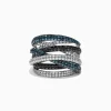 Effy Jewelry Bella Bleu 14K White Gold Diamond Crossover Ring, 2.08 TCW | Rings