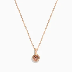 Effy Jewelry Blush 14K Rose Gold Diamond and Morganite Pendant | Necklaces & Pendants