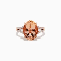 BH Multi Blush 14K Rose Gold Morganite and Diamond Ring | Rings