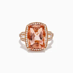 Effy Jewelry Blush 14K Rose Gold Morganite and Diamond Cocktail Ring | Rings