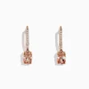 BH Multi Blush 14K Rose Gold Morganite and Diamond Earrings, 1.49 TCW | Earrings