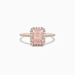 Effy Jewelry Blush 14K Rose Gold Morganite and Diamond Ring Set, 1.53 TCW | Rings