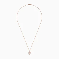 Effy Jewelry Blush 14K Rose Gold Morganite and Diamond Heart Pendant, 1.88 TCW | Necklaces & Pendants