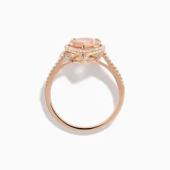 Effy Jewelry Blush 14K Rose Gold Morganite and Diamond Ring | Rings