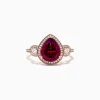 BH Multi Bordeaux 14K Rose Gold Rhodolite Garnet and Diamond Ring, 3.32 TCW | Rings