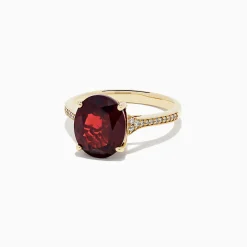 BH Multi Bordeaux 14K Yellow Gold Garnet and Diamond Ring, 4.76 TCW | Rings