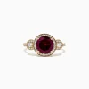 BH Multi Bordeaux 14K Yellow Gold Rhodolite Garnet and Diamond Ring, 2.14 TCW | Rings