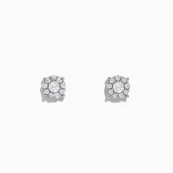 Effy Jewelry Bouquet 14K White Gold Diamond Cluster Stud Earrings, 0.93 TCW | Earrings