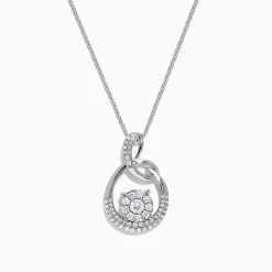 BH Multi Bouquet 14K White Gold Diamond Pendant, 0.53 TCW | Necklaces & Pendants