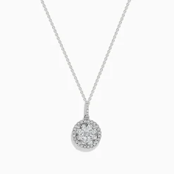 Effy Jewelry Bouquet 14K White Gold Diamond Cluster Pendant 1.04 TCW | Necklaces & Pendants