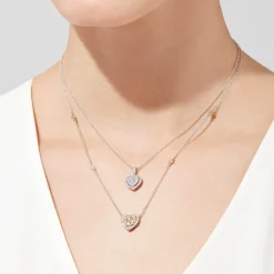 Effy Jewelry Bouquet 14K White Gold Diamond Heart Pendant, 0.45 TCW | Necklaces & Pendants