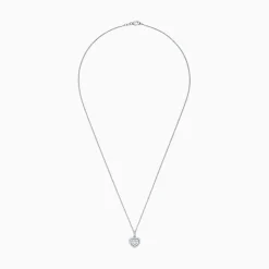Effy Jewelry Bouquet 14K White Gold Diamond Heart Pendant, 0.45 TCW | Necklaces & Pendants