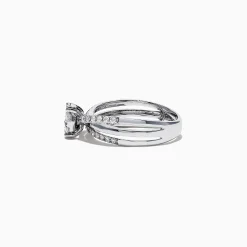 Effy Jewelry Bouquet 14K White Gold Diamond Crossover Cluster Ring, 0.39 TCW | Rings