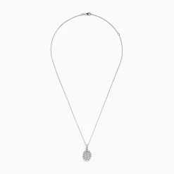 Effy Jewelry Bouquet 14K White Gold Oval Diamond Pendant | Necklaces & Pendants