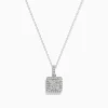Effy Jewelry Bouquet 14K White Gold Square Diamond Cluster Pendant 0.74 TCW | Necklaces & Pendants