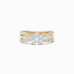 BH Multi Bouquet 14K Yellow Gold Diamond Cluster Ring, 0.39 TCW | Rings